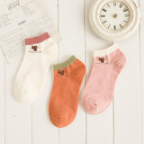 Summer CAT Warm comfortable cotton bamboo fiber girl women's socks ankle low female invisible color girl boy hosier 1pair=2pcs