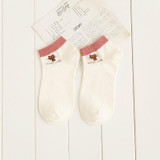 Summer CAT Warm comfortable cotton bamboo fiber girl women's socks ankle low female invisible color girl boy hosier 1pair=2pcs