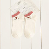 Summer CAT Warm comfortable cotton bamboo fiber girl women's socks ankle low female invisible color girl boy hosier 1pair=2pcs