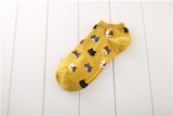 Summer CAT Warm comfortable cotton bamboo fiber girl women's socks ankle low female invisible color girl boy hosier 1pair=2pcs