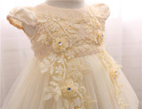 Summer Baby Girl Dress New Designer Baptism Gowns Lace Christening Gown Baby Girl 1 Year Birthday Outfit Fancy Girl Party Dress