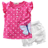 Summer Baby girl clothing set 2pcs Outfits Casual Tops + Shorts Kids Clothes for age 0-3Y