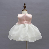 Summer Baby Girl Christening Gown 1 Year Girl Baby Birthday Dress Baptism Dress Beading Party Dress for Infant Girl