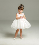 Summer Baby Girl Christening Gown 1 Year Girl Baby Birthday Dress Baptism Dress Beading Party Dress for Infant Girl