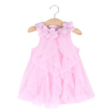 Summer Baby Dresses 2017 Girl Clothing Cute Flower Sleeveless Mesh Girls Birthday Party Dress Baby Tutu Princess Dresses