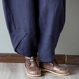 Summer Autumn Woman Trousers Cotton Linen Loose Trousers Wide Leg Pants Elastic Waist Vintage Womens Casual Harem Pants
