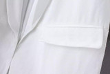 Summer Autumn Jacket Coat Women Thin None Button Plicated 3/4 Sleeve Long Chiffon Blazer Ladies Business Suits Casual Outerwear