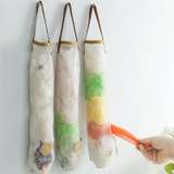Storage of Fruits Vegetables Hanging Hollow Breathable Mesh Bag Portable Handle Garlic Onion Bag kitchen Storage bag