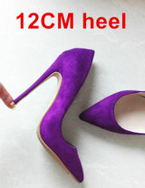 Stilettos Womens Shoes High Heels 12CM High Heels Purple Shoes Pumps Women Heels Sexy Pointed Toe Wedding Shoes For Woman B-0049
