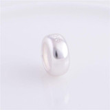 Sterling Silver Spacing Beads Polishing Smooth Beads Safety Mats Fits European Original Charm Bracelets DIY Jewelry Wholesale
