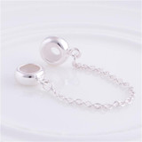 Sterling Silver Jewelry Safety Chain Charm Bead DIY Stopper Fashion Bead Fit  European  Bracelets/Necklace Snake Chain ST010