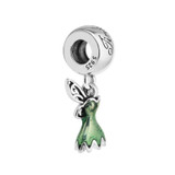 Sterling Silver Beads Tinker Bell's Dress Charms Green Elf Dress Beads Fit Original Bracelets Jewelry Making DIY Wholesale