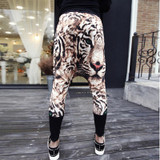 Steller's print hip-hop pants large hanging crotch pants low-rise pants, Fashion Harem pants