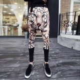 Steller's print hip-hop pants large hanging crotch pants low-rise pants, Fashion Harem pants