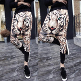 Steller's print hip-hop pants large hanging crotch pants low-rise pants, Fashion Harem pants