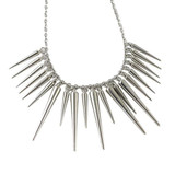 Steampunk Pendant Necklace Gold-Color Silver Color Chain Spike Maxi Statement Necklaces & Pendants For Women Jewelry