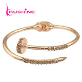 Steampunk Jewelry Rose Gold Color Bracelet Rhinestone Gold-Color Silver Color Bracelet Open Cuff Bracelet & Bangles for Women