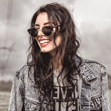 Steampunk Dapper Vintage Round Horned Rim Sunglasses