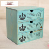 Staygold Zakka Multifunctional Mini Storage Cabinet Three Drawer Box Wood Craft Storage Box Small Parts Vintage Home Decor