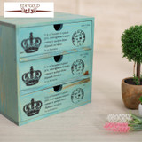 Staygold Zakka Multifunctional Mini Storage Cabinet Three Drawer Box Wood Craft Storage Box Small Parts Vintage Home Decor