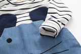 Stay Naive new 2017 striped girl dress long sleeves cute mouse children's clothing girl dress denim child's clothes