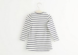 Stay Naive new 2017 striped girl dress long sleeves cute mouse children's clothing girl dress denim child's clothes