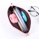 Stationery Canvas Pen Pencil Case Cosmetic Bag Travel Makeup Bag High Capacity