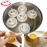 Starlinkstar 7pcs/lot Egg Tools 6pcs Steamed Egg Container + 1pcs Yolk Separator Egg Mold Kitchen Tools Egg Dividers Mold