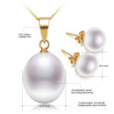 DAIMI Pearl Jewelry Sets 925 Silver Freshwater Pearl Pendant Necklace Studs Earrings Whole Set Fine Jewelry White Pearl Sets
