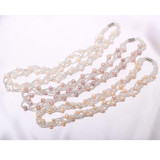 DAIMI Natural Pearl Necklace Bracelet  Wedding Jewelry, 5-6mm Cultured Pearl White Pink Lavender Pearl Sets, Bridal Jewelry Sets