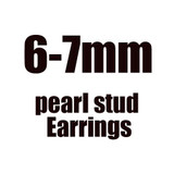 DAIMI Black Natural Freshwater Pearl Earrings 4 Size Black Freshwater Pearl Stud Earrings For Women 925 Sterling Silver Jewelry