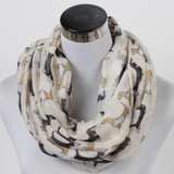 Dachshund infinity scarf lot foulard women sausage dog bufandas mujer echarpes foulards femme winter takca loop scarfs 2015