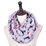 Dachshund infinity scarf lot foulard women sausage dog bufandas mujer echarpes foulards femme winter takca loop scarfs 2015