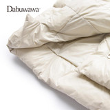 Dabuwawa Beige Winter Women Casual Long Down Coat Hooded Parka A Line Warm Jacket Down Duck Female
