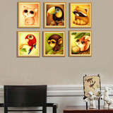 D SH DIY 5D Diamond Embroidery Cross Stitch Kit Round Diamond Painting Cartoon Animal For Children Diamond Mosaic Painting Decor