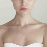 CZ STARBURST PENDANT NECKLACE