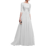 CYAN Long Summer Dress Women 2018 Fashion Elegant Black White Lace Dress Slim Solid Maxi Party Dresses Female Plus Size vestidos