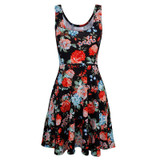 CYAN Casual Plus Size Summer Dress Women 2018 Vintage 50s 60s Sleeveless Dress Ploral Ball Gown Party Dresses Female vestidos
