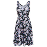 CYAN Casual Plus Size Summer Dress Women 2018 Vintage 50s 60s Sleeveless Dress Ploral Ball Gown Party Dresses Female vestidos