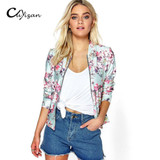 CUYIZAN Fashion Autumn Basic Bomber Jacket women Floral Slim Casual Business Jacket Women Coat Tops Outwear jaqueta femininas