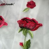 Cuteelk Embroidery Floral Tulle Skirts All-Match Women Waist Fold Pleated Mesh Legging Skirts Ukraine Women's Elegant TuTu Skirt