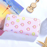 Cute Women's Clutch Wallet Long Purse Cartoon Fruit Print OWL Zipper Wallet for Women Ladies Card Holder Fresh Phone Bags Summer