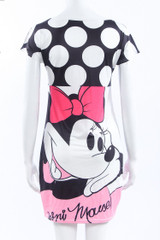 Cute Womens Cartoon Mickey Dress Short Sleeve Mini Dress Slim Fit Bodycon Sexy Party Clubwear