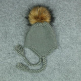 Cute Winter Baby Hat Fur Ball Pompom Cap Kids Girl Boy Winter Knitted Wool Hats Caps for Girls Hemming Hat Beanies