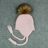 Cute Winter Baby Hat Fur Ball Pompom Cap Kids Girl Boy Winter Knitted Wool Hats Caps for Girls Hemming Hat Beanies