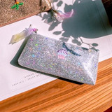 Cute Unicorn Printing Sequins Girls Case Cosmetic Makeup Bag PVC Pencil Pouch Purse for school