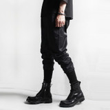 Vellsar men new design high quality black mens punk rock boots pants harem pants fashion casual pants
