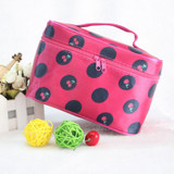 Velishy Women Fashion Cosmetic Bag Big Travel Lingerie Bra Underwear Dot Bags Cosmetic Makeup Toiletry Storage Organizer Case