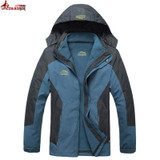 UNCO&BOROR Big size L~6XL,7XL,8XL outwear Waterproof Windproof Breathable Warm Jacket Winter Men Coat parka 2 in 1 set Clothing
