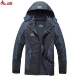 UNCO&BOROR Big size L~6XL,7XL,8XL outwear Waterproof Windproof Breathable Warm Jacket Winter Men Coat parka 2 in 1 set Clothing